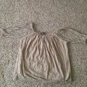 Dots Tan/nude lace top