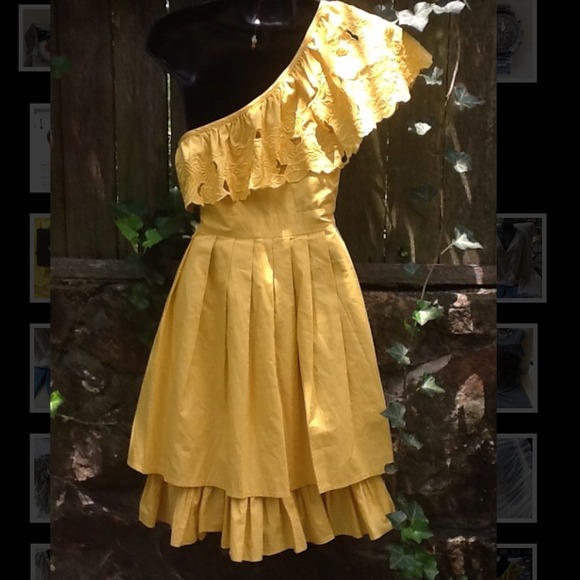 SOLDπ πNWT Anthropologie Ryu One Shoulder Dress - Picture 4 of 4