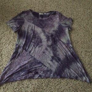 Avenue purple with light sequins top