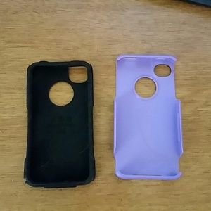 Purple and black iPhone 4/4s commuter case