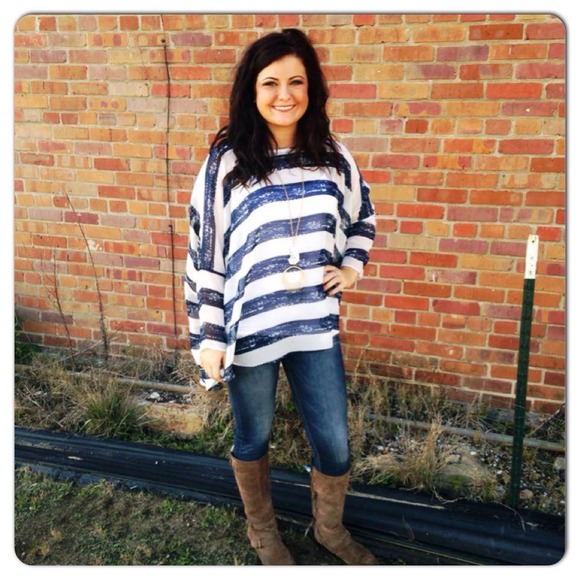 Navy and white stripe nautical shirt