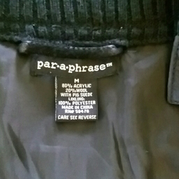 Suede and wool jacket by Paraphrase. Great cond. - Picture 4 of 4