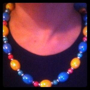 Colorful statement necklace