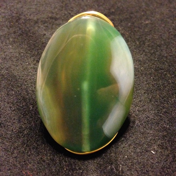 Jewelry - Natural stone ring set in copper wire