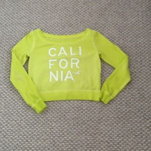 💰SALE $10💰Green-Yellow crop sweater