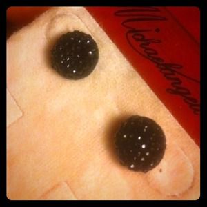 Black sparkly studs