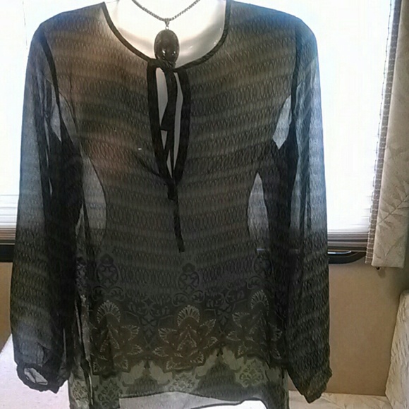 NWOT  GORGEOUS SHEER BLOUSE