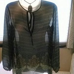 NWOT  GORGEOUS SHEER BLOUSE