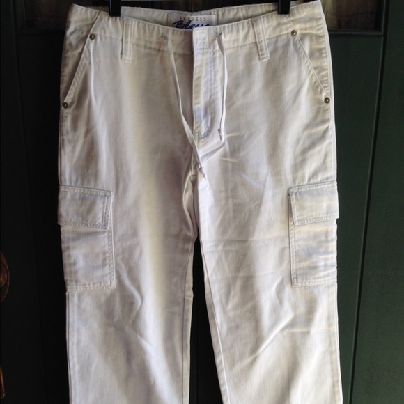 White jean capris 100% cotton