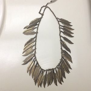 Leaf statement necklace