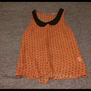 Aztec Top with Peter Pan Collar.