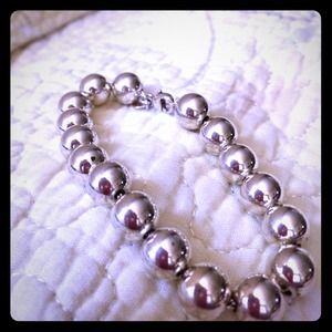 Tiffany sterling silver bead bracelet.
