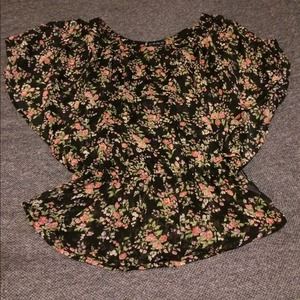 Floral Peplum Top.