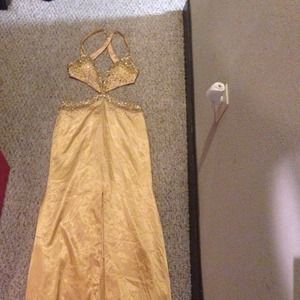 Gold sequin gown