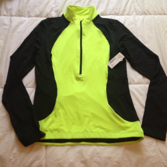 Women's performance cycling yellow jacket.