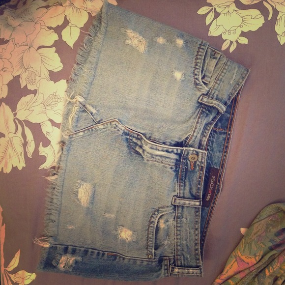 Hollister Worn Denim Skirt