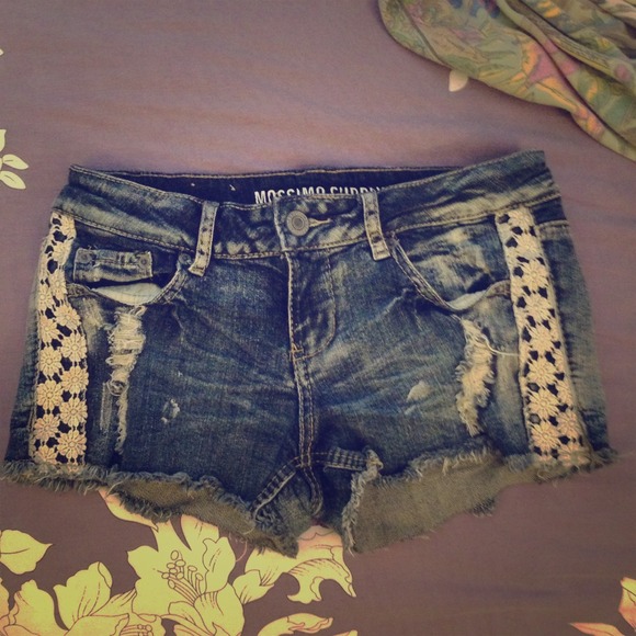 Denim Crochet Shorts