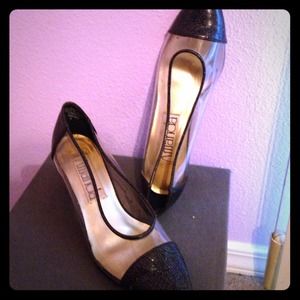 Black and Clear heels