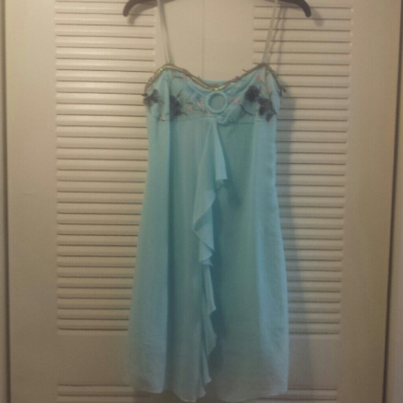 Blue green dress