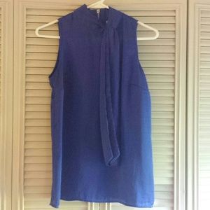 Blue short sleeve blouse