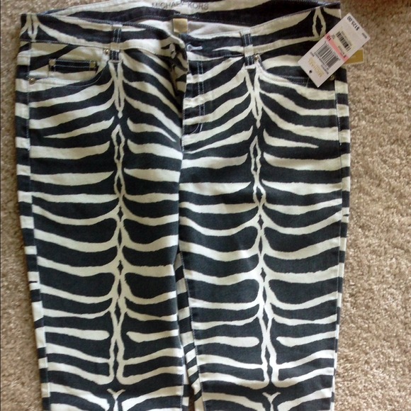 Michael Kors Pants - Michael kors zebra print jean legging size 10