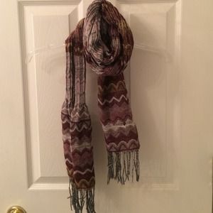 Maroon chevron scarf