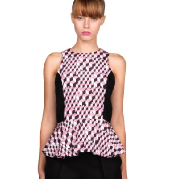 Silk peplum top