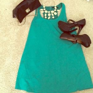 Worn twice turquoise shift dress reserved !!!!