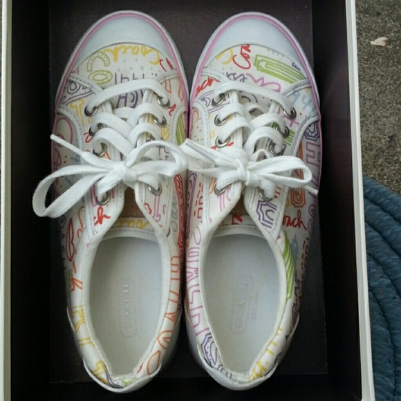 Multicolor Coach Sneakers Size 7