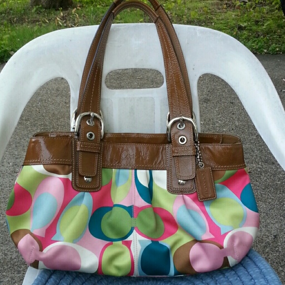 Authentic Multicolor Coach Handbag