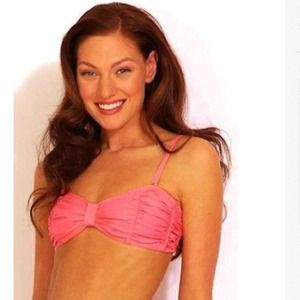 REDUCED Lisa Curran salmon shirred bikini top