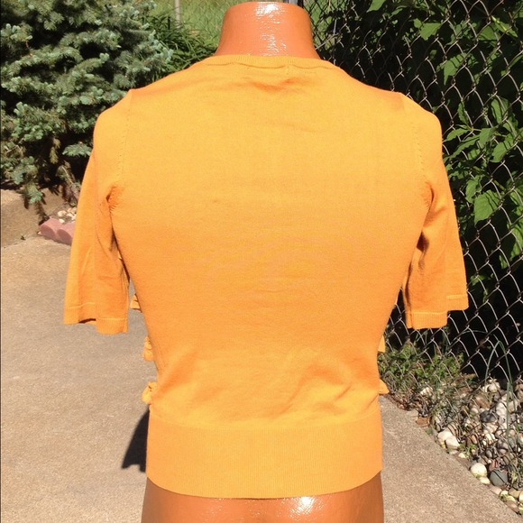 🎊🎉HOST PICK🎊🎉  Pumpkin colored ruffled top - Picture 2 of 2