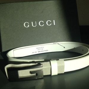 Gucci ✨AUTHENTIC✨ white patent leather belt