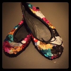Multi Color Sequin Ballet Flats size 9