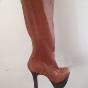 Knee high leather boots