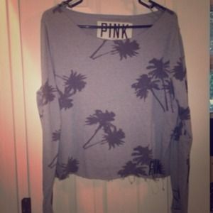 Victoria's Secret PINK tropical palm light tee