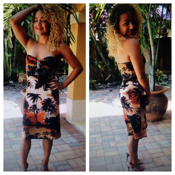 Paradise print dress - Picture 1 of 4
