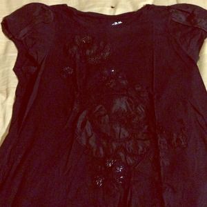 Juicy couture beaded black t shirt.