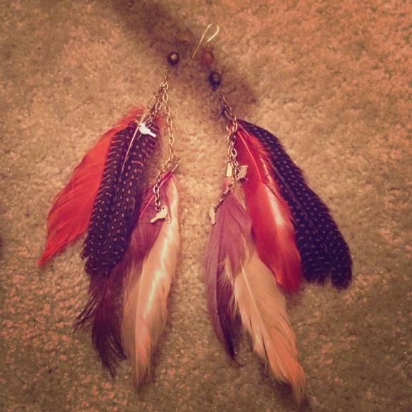 Feather earrings
