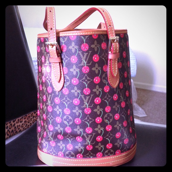 Authentic cherry bucket bag