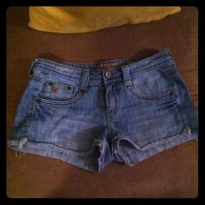 light blue jean summer cut off shorts !