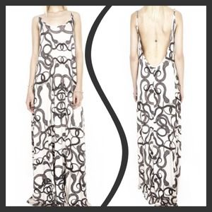 LM snake print low back dress