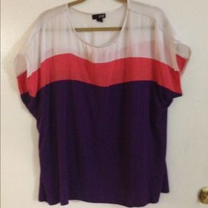 Coral, pearl and purple