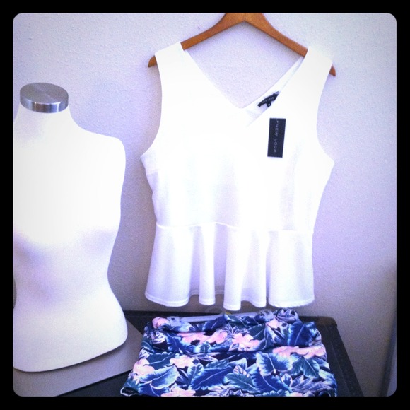 For Kennedy1939 Peplum white blouse