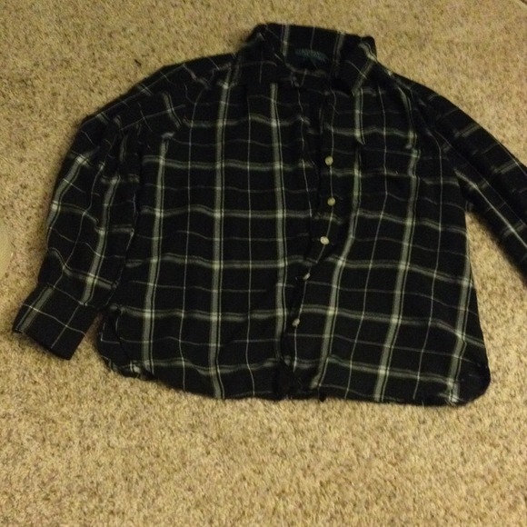 Black n white flannel shirt