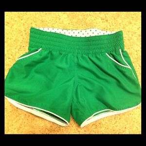 Green Shorts with White Lining
