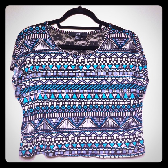 Pattern Top with Lace Back