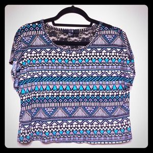 Pattern Top with Lace Back