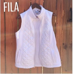 Snow White Fila warm up vest.