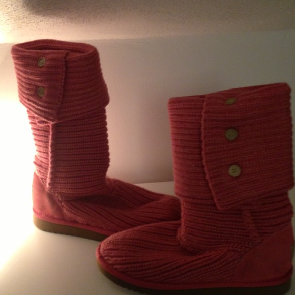 pink ugg knit boots pink ugg knit boots